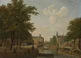 亨德里克-科恩-1760-阿姆斯特丹木材市場景觀-藝術印刷品-美術複製品-牆藝術-id-aypujlwpl