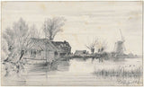 פיטר-ואן-לון-1864-נהר-נוף-אמנות-הדפס-אמנות-רפרודוקציה-וול-אמנות-id-ayq30femz
