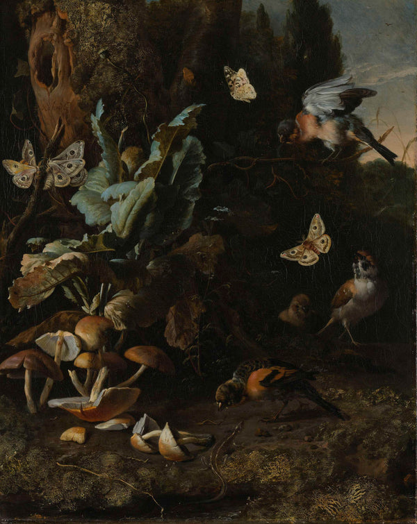 melchior-d-hondecoeter-1668-animals-and-plants-art-print-fine-art-reproduction-wall-art-id-ayq8rlcvh