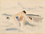 Чарльз-Демут-1916-три фігури-у-воді-мистецтво-друк