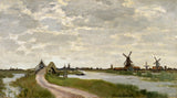 Клод Моне--1871-вятърни мелници-близко до Заандам-арт-печат-фино арт-репродукция стена-арт-ID-ayqbfjf3e