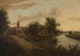 okänt-1660-landskap-med-rullande-bro-konst-tryck-finkonst-reproduktion-väggkonst-id-ayrl22hbq