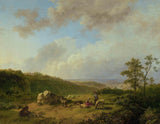 barend-cornelis-koekkoek-1825-paesaggio-con-un-pioggia-in-avvicinamento-stampa-d'arte-riproduzione-d'arte-arte-da-parete-id-ayrpfqf98