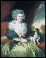 馬瑟布朗-1786-女士與狗藝術印刷精美藝術複製品牆藝術 id-aytmy2y0p