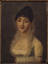 Louis-Leopold-boilly-1805-sieviete-baltā kleitā-portreta-mākslas-drukas-tēlotājas-mākslas-reprodukcijas-sienas-māksla