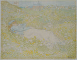 jan-toorop-1902-kvinna-som ligger-i-dynerna-nära-noordwijk-konsttryck-finkonst-reproduktion-väggkonst-id-ayvmyci5j