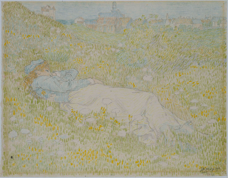 jan-toorop-1902-woman-lying-in-the-dunes-near-noordwijk-art-print-fine-art-reproduction-wall-art-id-ayvmyci5j