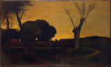 喬治因尼斯 1875 年晚上在馬薩諸塞州梅德菲爾德藝術印刷美術複製品牆藝術 id-ayvs10lau