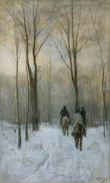 anton-mauve-1880-cavaliers-dans-la-neige-dans-la-foret-de-la-haye-impression-d'art-reproduction-d'art-id-art-mural-ayvs2nem2