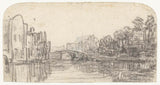 rembrandt-van-rijn-1657-bekyk-die-damrak-in-amsterdam-kunsdruk-fynkuns-reproduksie-muurkuns-id-aywcznt3v