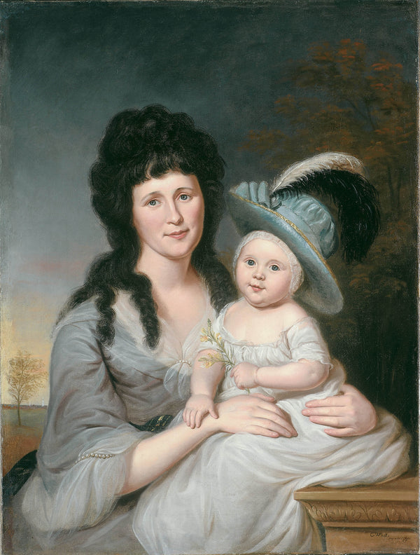 charles-willson-peale-1790-mrs-john-nicholson-hannah-duncan-and-john-nicholson-jr-art-print-fine-art-reproduction-wall-art-id-aywxq57r8
