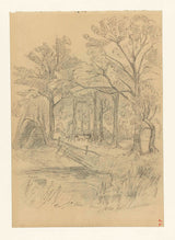約瑟夫-以色列-1834-樹木繁茂的景觀與牛藝術印刷美術複製品牆藝術 id-ayxbbe025