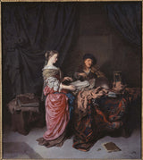 cornelis-pietersz-bega-1663-le-duo-art-print-incəsənət-reproduksiya-divar-art