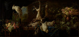 adriaen-van-utrecht-1650-նատյուրմորտ-խաղի-բանջարեղենով-մրգերով-և-կակադու-արտ-պրինտ-նուրբ արվեստի-վերարտադրում-պատի-արտ-id-ayzedntw5
