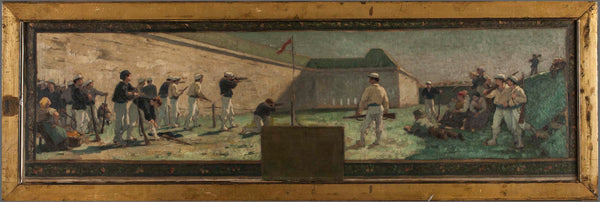 paul-albert-baudouin-1888-sketch-for-mayor-of-arcueil-cachan-the-shooting-art-print-fine-art-reproduction-wall-art