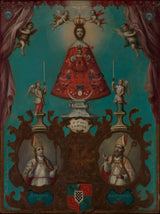 尼古拉斯·恩里克兹1773年，埃尔卡米诺的处女座，与圣弗尔明和圣萨图尼诺的艺术打印精美的艺术复制墙艺术ID az523zz5h