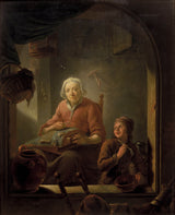 לואי-דה-מוני -1742-ליין-עם-ילד-נושף-בועות-אמנות-הדפס-אמנות-רבייה-קיר-אמנות-id-az65zit7k