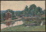 theodore-robinson-1893-buổi tối-at-the-lock-napanoch-new-york-art-print-fine-art-reproduction-wall-art-id-az6is2syh
