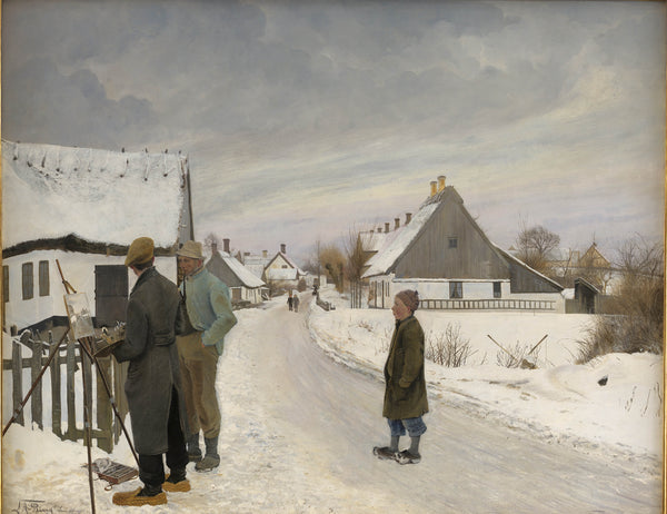 laurits-andersen-ring-1897-the-painter-in-the-village-art-print-fine-art-reproduction-wall-art-id-az74lclww