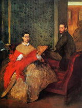 Edgar Degas - 1865-Edmondo-and-Therese-Morbilli-art-print-fine-art-reprodukčnej-wall-art-id-az7ge02dv