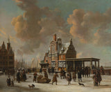 jan-abrahamsz-beerstraten-1640-邮局和新桥阿姆斯特丹冬季艺术印刷品美术复制品墙艺术 id-az7zzhclh