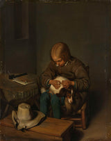 neznámy-1728-chlapec-blešák-psa-umelecká-tlač-výtvarná-umelecká-reprodukcia-nástenného-art-id-az91sfqq2