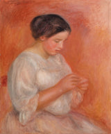 pierre-auguste-renoir-1908-kvinde-syning-kunst-print-fine-art-reproduktion-vægkunst-id-azaitx507