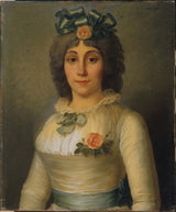 pierre-nicolas-selles-1793-portret-van-'n-dame-voorheen-geïdentifiseer-as-theroigne-de-mericourt-1762-1817-kunsdruk-fynkuns-reproduksie-muurkuns