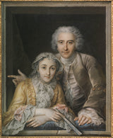 Charles-Antoine-Coypel-1742-Philippe-Coypeli portree ja tema naine-kunst-print-kaunite kunstide reproduktsioon-seinakunst-id-azblp931c