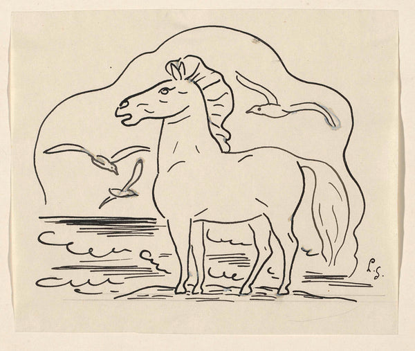 leo-gestel-1891-horse-sea-with-some-seagulls-art-print-fine-art-reproduction-wall-art-id-azc23xuf6