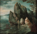 יאן ברויגל-הזקן -1591-נוף-ים-עם-צוק-גבוה-אמנות-הדפס-אמנות-רפרודוקציה-קיר-אמנות-id-aze5xb234