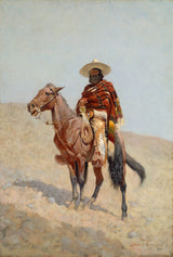 弗雷德里克·雷明顿（Frederic-remington）1890年，墨西哥的vaquero艺术印刷精美的艺术复制品墙壁艺术ID aze84e5qt