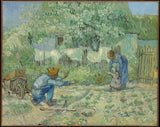 文森特·梵·高1890年-小米艺术印花后的第一步-精美的艺术复制品-墙艺术ID-Azgkfxubp