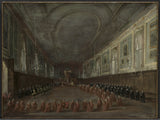 法兰西斯科·瓜迪（Franssco-Guardi）1783年，教皇庇护六世降下宝座，在乔治·瓦尼·保罗一世（Ss-Giovanni-E-Paulo）1782的艺术大厅里把狗脱下打印美术复制品墙艺术id-azgkwux5a