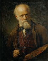 弗里德里希·冯·阿默林1881年自画像艺术打印精细艺术复制墙艺术id-azgvk10mh