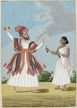未知 1790 年占卜者和他的妻子站在風景藝術印刷品美術複製品牆藝術 id-azhrcezkp 中