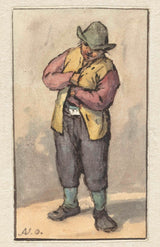 adriaen-van-ostade-1800-landmand-stående-med-grøn-hat-kunsttryk-fin-kunst-reproduktion-vægkunst-id-azhv1kbsd