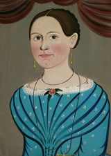 Escola-de-william-matthew-anterior-1840-mulher-em-um-azul-vestido-arte-impressão-arte-reprodução-de-arte-parede-id-azi9gt86j