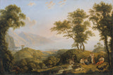 ludwig-philipp-strack-1820-južná-krajina-s-vezuvským-umeleckou-tlačou-výtvarnou-umeleckou-reprodukciou-nástenného-art-id-azjow8lcz
