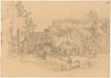 jozef-israels-1834-farmhouse-between-trees-art-print-fine-art-reprodução-wall-art-id-azkquhxnf