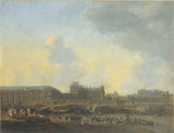 renier-zeeman-1650-the-louvre-and-the-hotel-de-bourbon-seen-of-the-left-bank-1650-art-print-fine-art-reproduction-wall-art