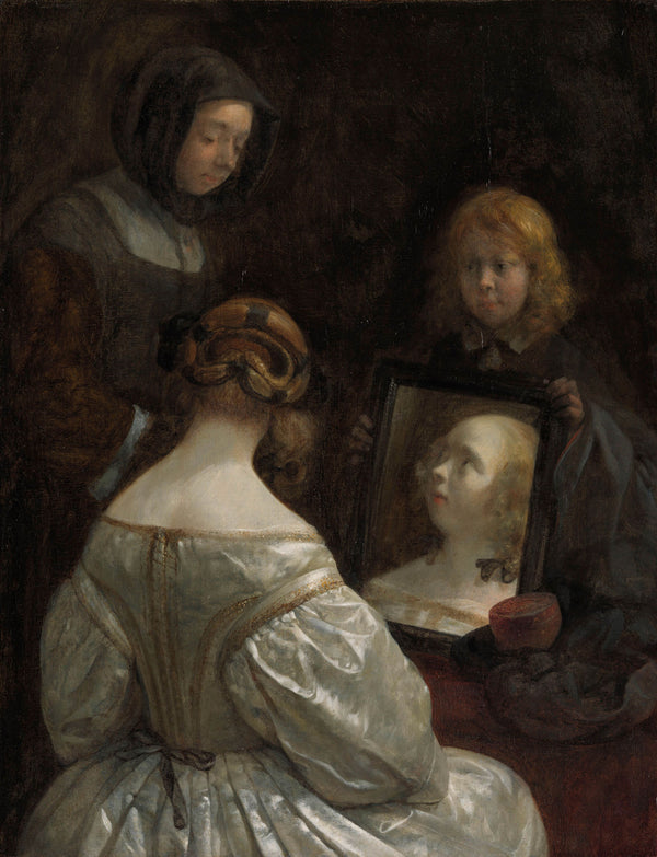 gerard-ter-borch-ii-1652-woman-at-a-mirror-art-print-fine-art-reproduction-wall-art-id-azllytpf1