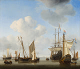 willem-van-de-velde-młodszy-1658-statki-na-drogach-sztuka-druk-reprodukcja-dzieł sztuki-ścienna-id-azlnt90vn