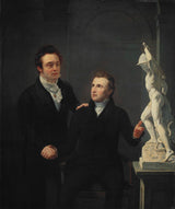 jan-willem-pieneman-1825-louis-royer-beeldhouer-en-albertus-bernardus-roothaanhuis-kunsdruk-fynkuns-reproduksie-muurkuns-id-azlvte24p