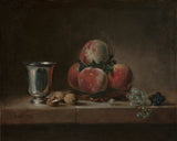 讓-巴蒂斯特-西蒙-夏爾丹-1760-靜物與桃子-銀杯-葡萄-藝術印刷-美術複製品-牆藝術-id-azmdrs9gm
