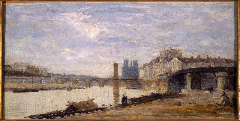 charles-emile-cuisin-1877-le-pont-de-la-tournelle-the-ile-saint-louis-and-the-pier-seen-from-the-island-louviers-art-print-fine-art-reproduction-wall-art