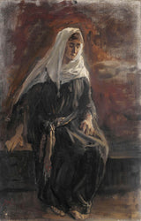约瑟夫-以色列-1899-坐着的女人-WS-米哈尔-艺术-印刷-精美-艺术-复制-墙-艺术-id-aznzwv1v8