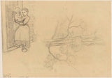 jozef-israels-1834-girl-child-and-study-of-a-tree-stampa-d'arte-riproduzione-d'arte-wall-art-id-azoc8gjey