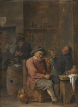david-teniers-1640-bønder-røyker-i-et-kro-kunsttrykk-fin-kunst-reproduksjon-veggkunst-id-azod3s9f7