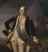 查爾斯·威爾遜·皮爾和工作室 1779 年喬治·華盛頓在普林斯頓之戰藝術印刷品美術複製品牆藝術 id azp888iqh